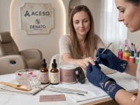 Applicazione professionale del sistema ACESO sull’unghia naturale e sui tessuti circostanti in salone